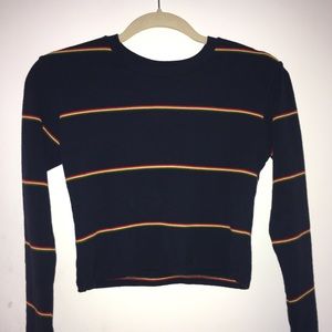 Brandy long sleeve navy blue rainbow long sleeve